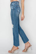 RISEN High Rise Distressed Ankle Jeans - Hovatok