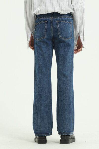 Straight Leg Jeans with Pockets - Hovatok