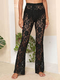 Lace High Waist Swim Pants - Hovatok