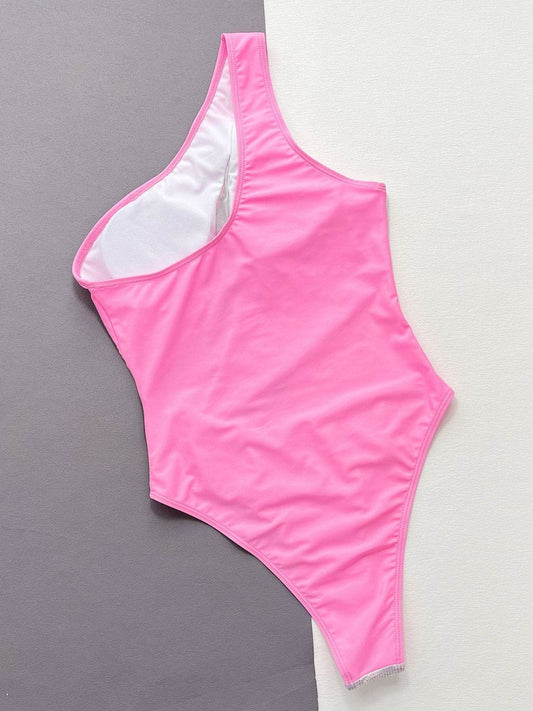 Contrast Panel One-Piece Swimsuit - Hovatok