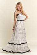 ADORA Floral Adjustable Strap Maxi Cami Dress - Hovatok