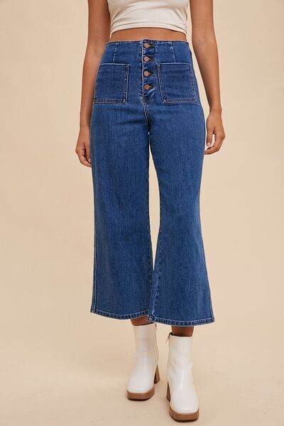 Annie Wear Button Fly High Waist Jeans - Hovatok