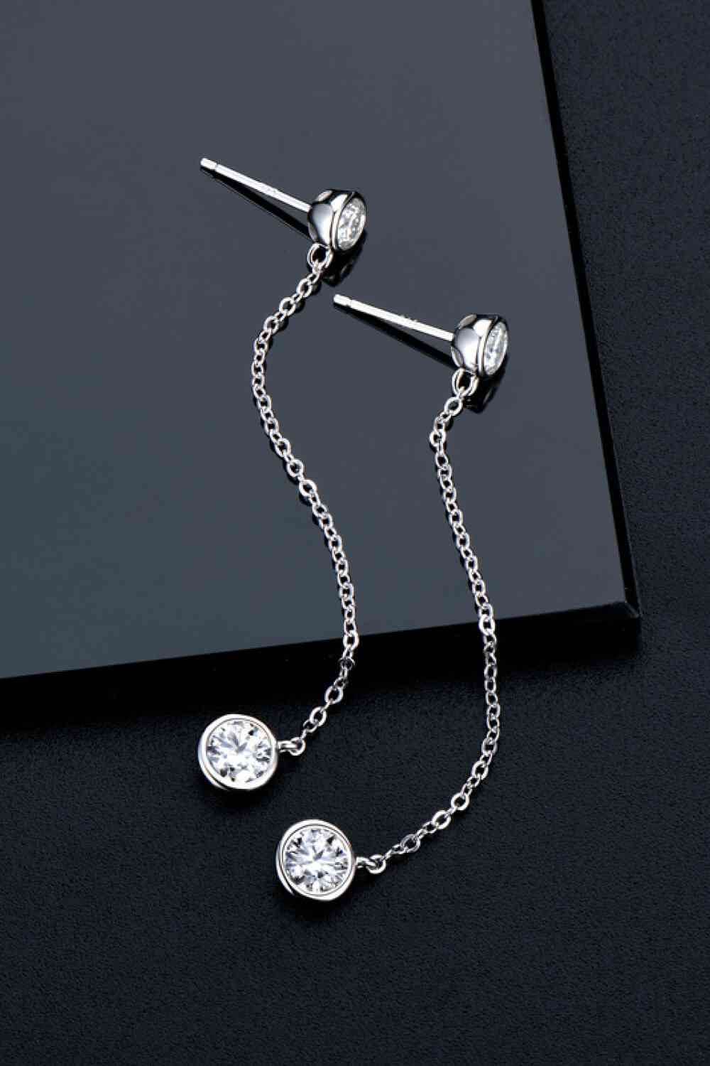 Adored Moissanite Chain Earrings - Hovatok