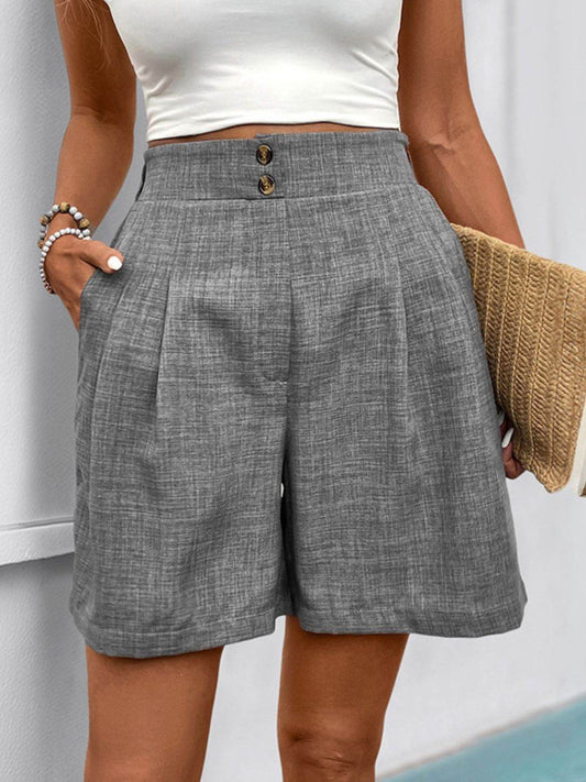 Perfee Frill Shorts with Pockets - Hovatok