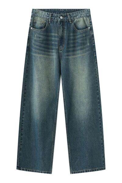 Wide Leg Jeans with Pockets - Hovatok