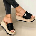 PU Leather Open Toe Sandals - Hovatok