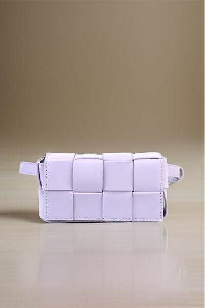 Zenana Vegan Leather Woven Crossbody Bag - Hovatok