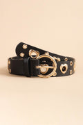 Heart Shape Alloy Detail PU Leather Belt - Hovatok