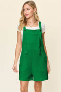 Double Take Full Size Texture Sleeveless Romper - Hovatok