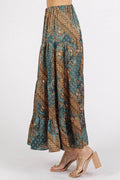 Mittoshop Paisley Patchwork Print Satin Maxi Skirt - Hovatok