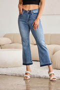Judy Blue Full Size Release Hem Cropped Bootcut Jeans - Hovatok