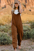 Double Take Full Size V-Neck Sleeveless Jumpsuit with Pockets - Hovatok
