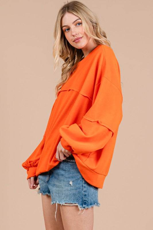 Ces Femme Exposed Seam Long Sleeve Sweatshirt - Hovatok