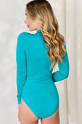 Basic Bae Full Size Mock Neck Long Sleeve Bodysuit - Hovatok