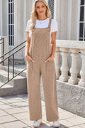 Lovelet Square Neck Wide Strap Overalls with Pockets - Hovatok