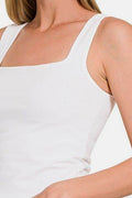 Zenana Square Neck Cropped Tank - Hovatok