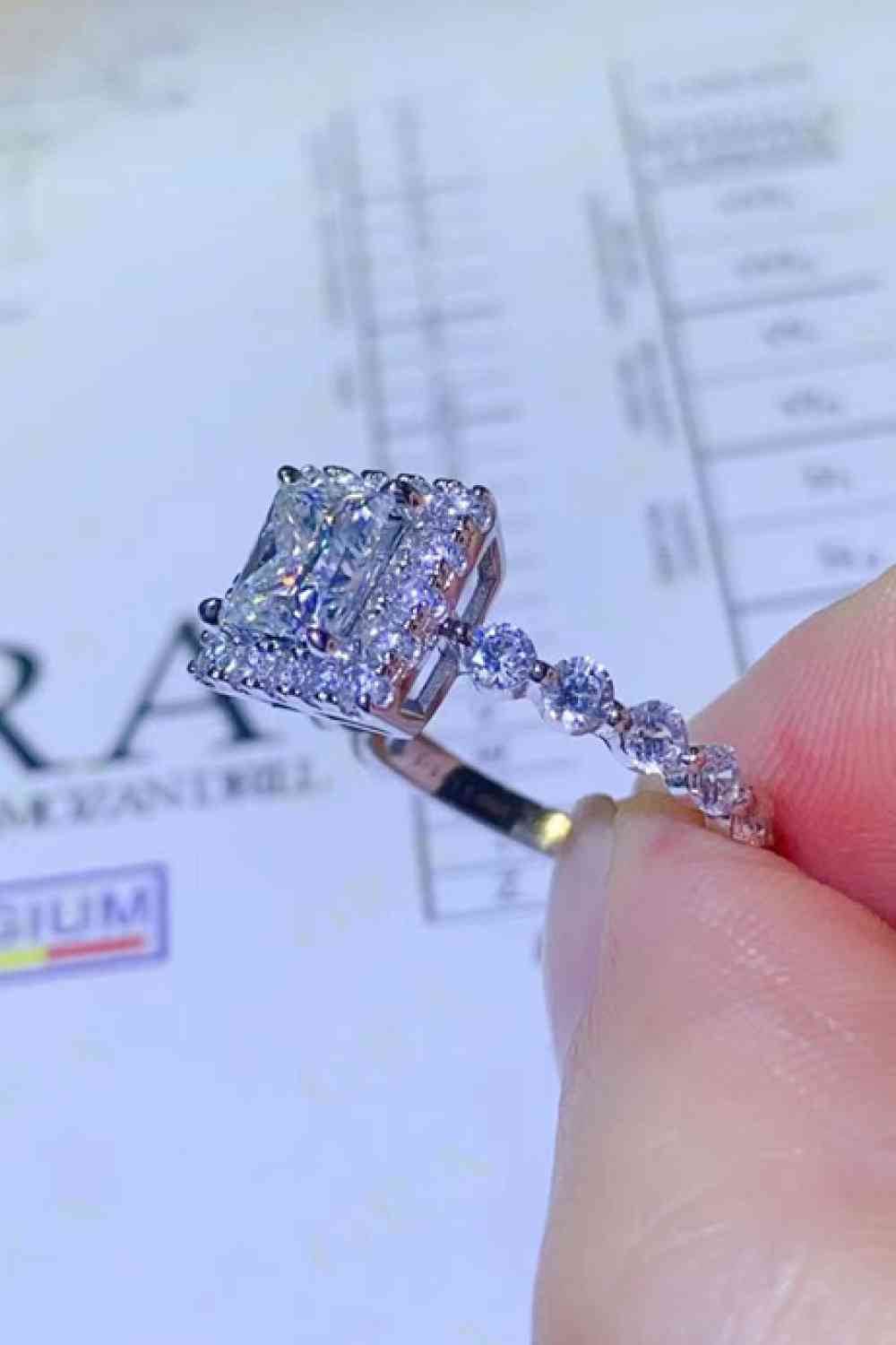 Adored 1 Carat Moissanite Square Ring - Hovatok