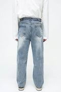 Men's Washed Straight-Leg Jeans - Hovatok