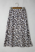 Leopard High Waist Midi Skirt - Hovatok