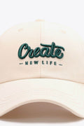 CREATE NEW LIFE Adjustable Cotton Baseball Cap - Hovatok