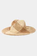 Fame Contrast Straw Braid Hat - Hovatok