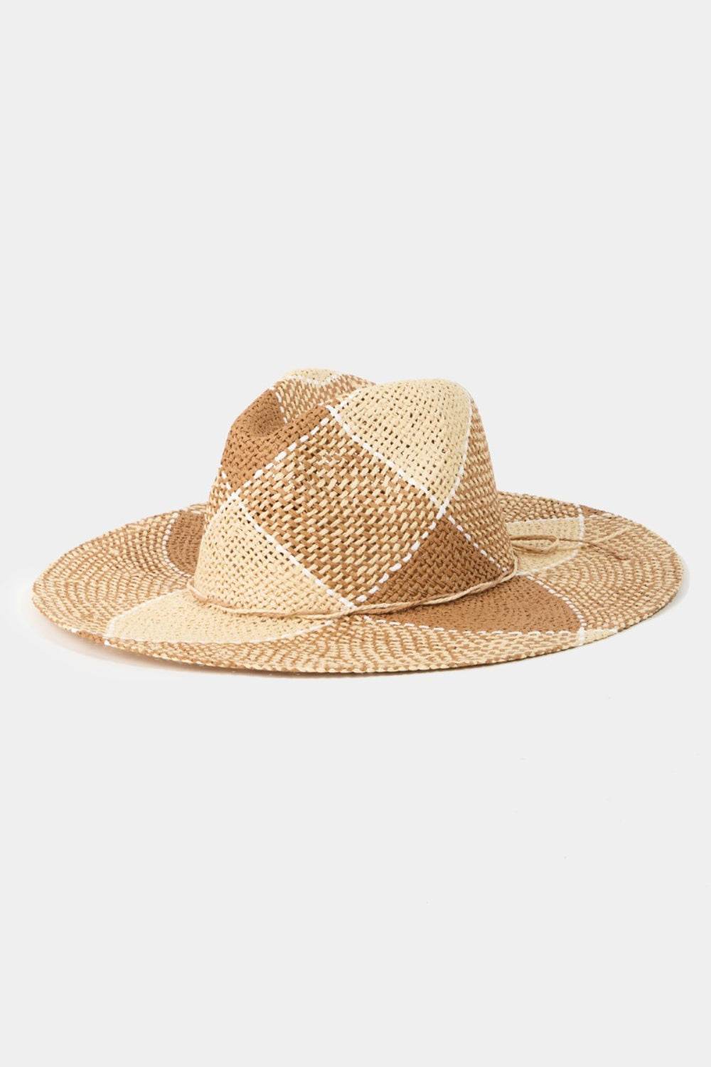 Fame Contrast Straw Braid Hat - Hovatok