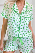 Lucky Clover Shirt and Shorts Lounge Set - Hovatok