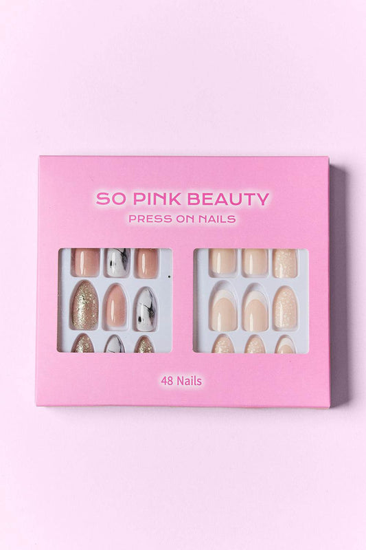 SO PINK BEAUTY Press On Nails 2 Packs - Hovatok