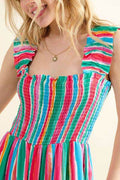And The Why Full Size Striped Smocked Sleeveless Jumpsuit - Hovatok