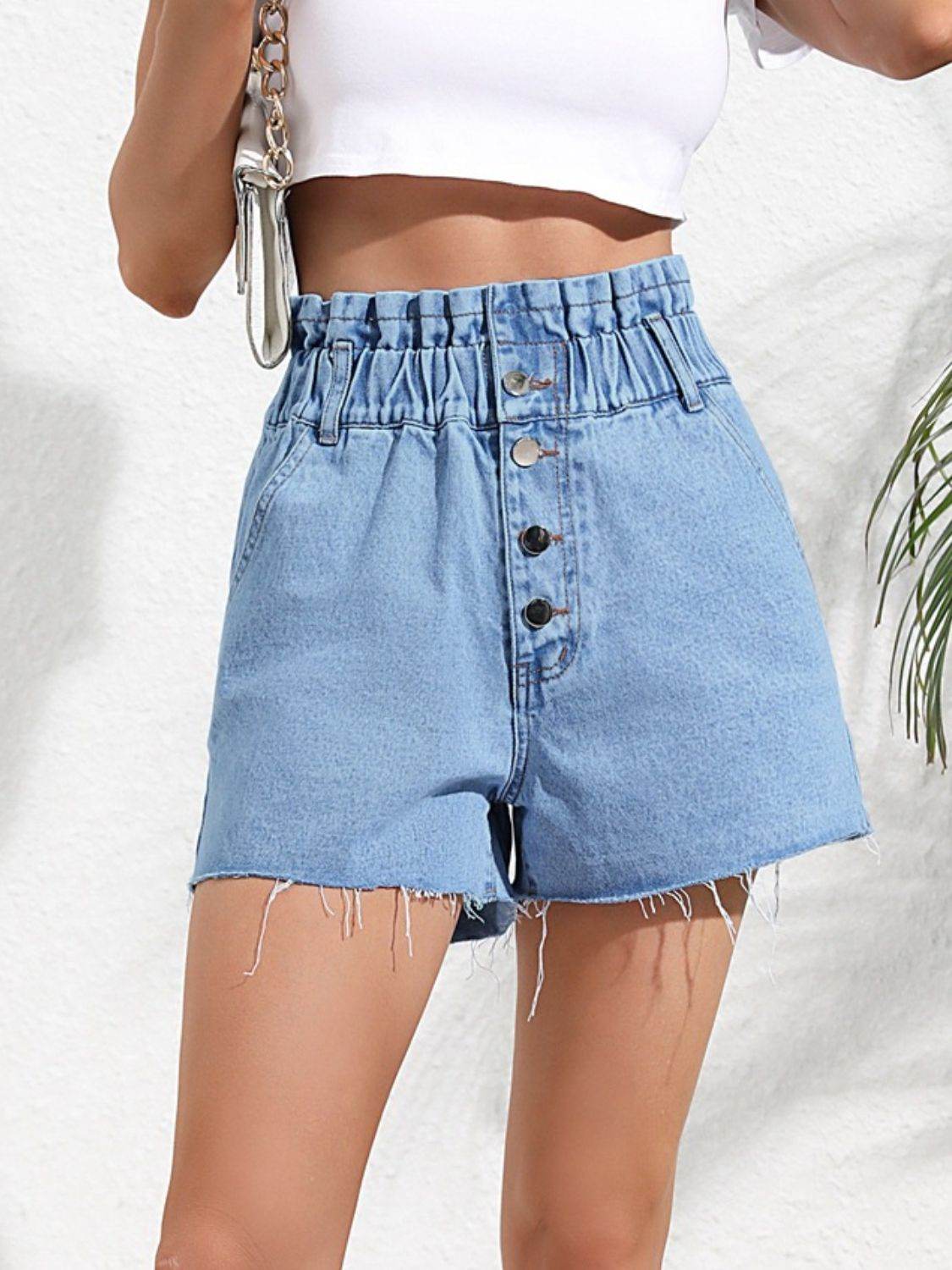 Denim Shorts with Pockets - Hovatok