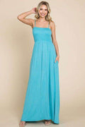 Culture Code Full Size Smocked Cami Maxi Dress with Pockets - Hovatok