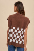 Annie Wear Checkered Button Down Short Sleeve Cardigan - Hovatok