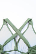 Tie Back Sleeveless Swim Dress and Bottoms Set - Hovatok