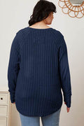 Basic Bae Full Size Ribbed Thumbhole Sleeve T-Shirt - Hovatok