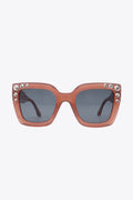 Inlaid Rhinestone Polycarbonate Sunglasses - Hovatok