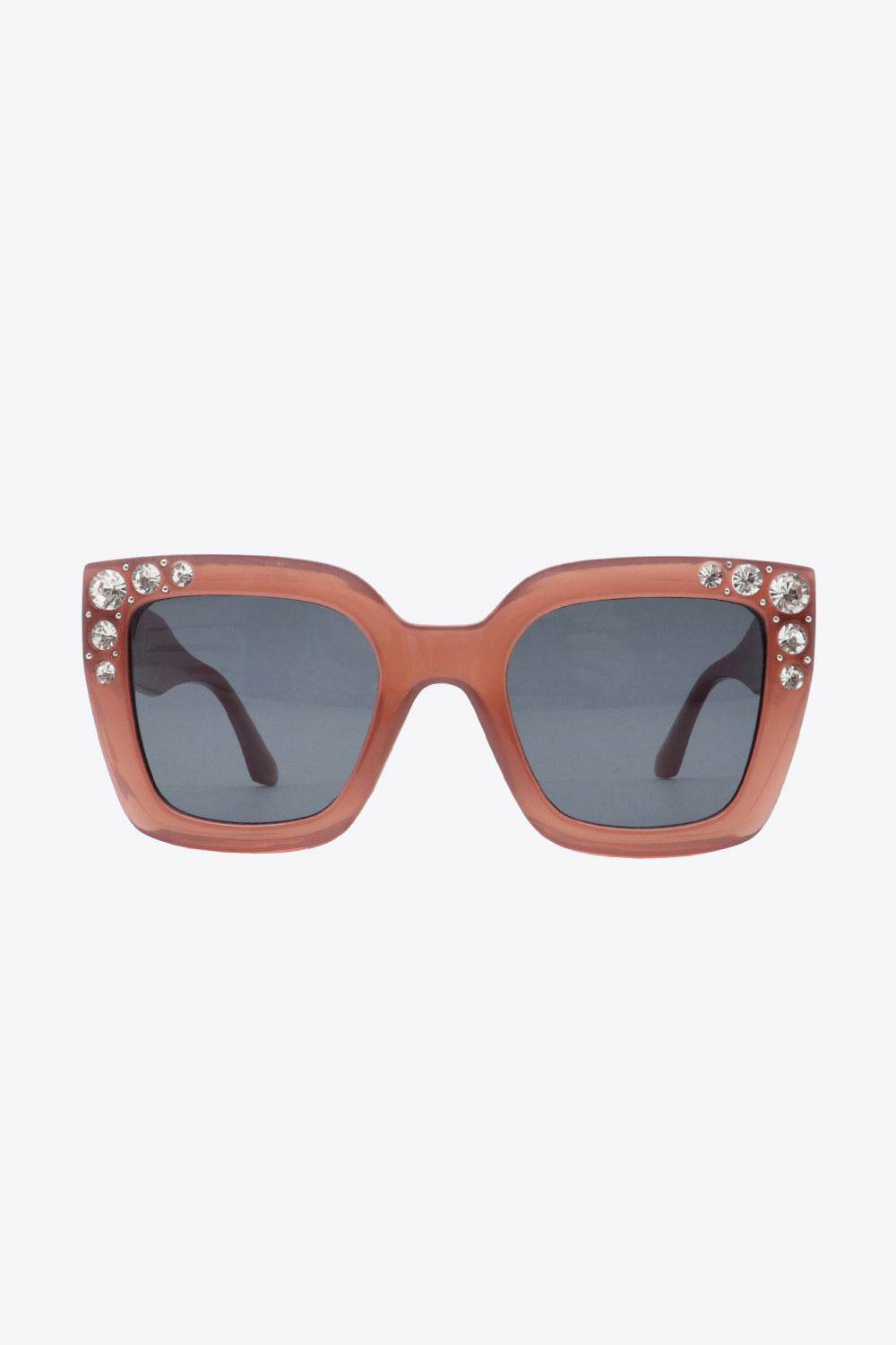 Inlaid Rhinestone Polycarbonate Sunglasses - Hovatok