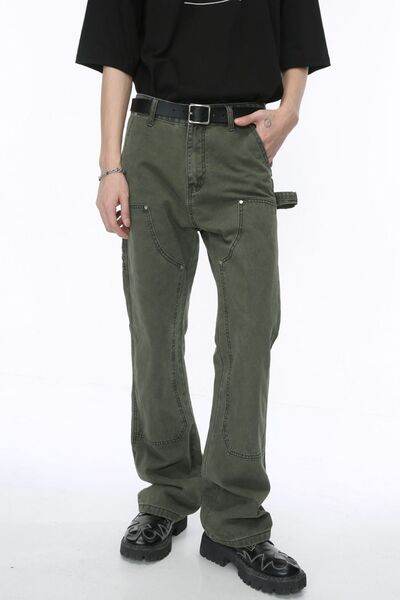 Mid Rise Baggy Jeans with Pockets - Hovatok