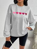 Devine Heart Dropped Shoulder Long Sleeve Sweatshirt - Hovatok