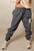 Simply Love Simply Love Full Size Drawstring DAISY Graphic Long Sweatpants - Hovatok