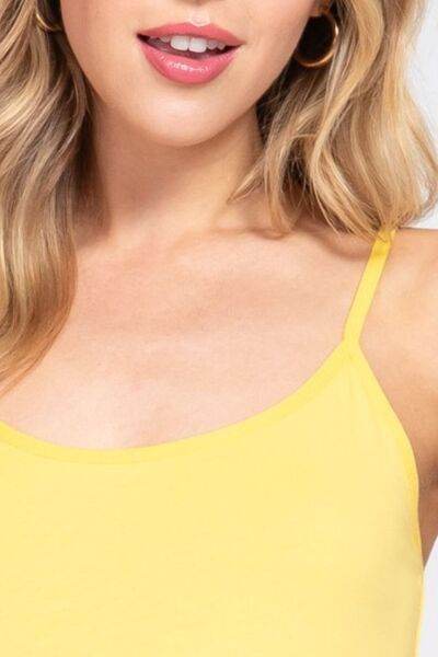 ACTIVE BASIC Adjustable Spaghetti Strap Round Neck Cami - Hovatok