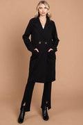 Culture Code Double Breast Lapel Collar Coat - Hovatok
