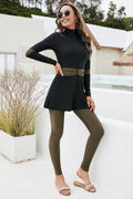 Zip Up Long Sleeve One-Piece Swimwear - Hovatok