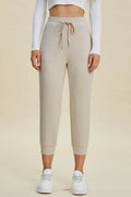 Basic Bae Full Size Air Scuba Drawstring High Waist Cropped Pants - Hovatok