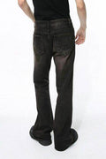 Men's Clean Fit Bootcut Jeans with Pockets - Hovatok