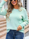 Angel Wings Round Neck Long Sleeve Sweater - Hovatok