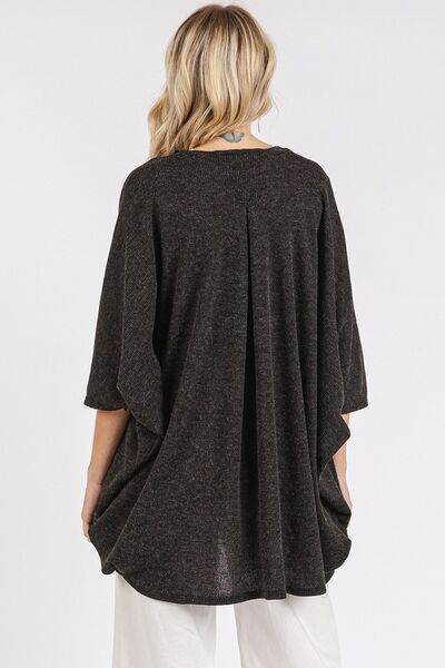 Mittoshop Open Front Batwing Sleeve Cardigan - Hovatok
