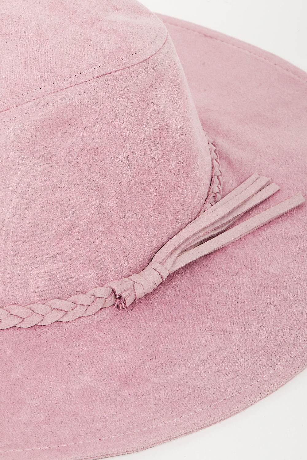 Fame Braided Faux Suede Hat - Hovatok