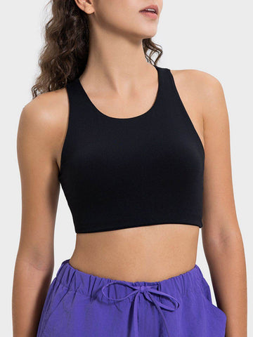 Millennia Cutout Round Neck Active Tank - Hovatok