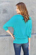 Basic Bae Full Size Round Neck Batwing Sleeve Top - Hovatok