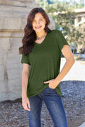 Basic Bae Full Size V-Neck Short Sleeve T-Shirt - Hovatok